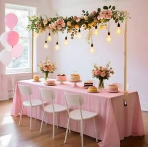 Arche de table extensible en métal or